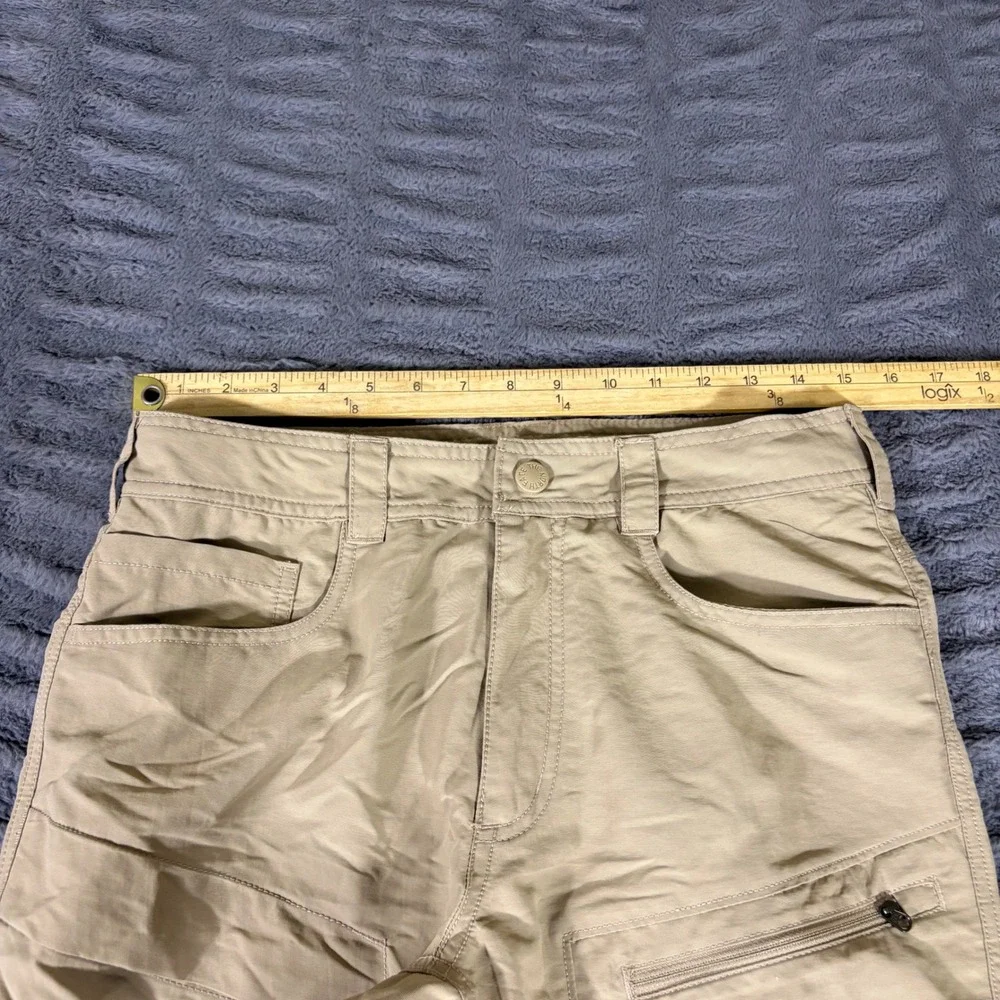 The North Face Mens 30 Regular Khaki Nylon Hiking Cargo Pants Tan AT231